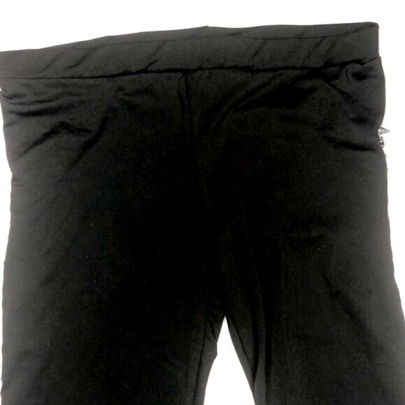 Silver Studded Black Leggings S/M Goth Clubwear Grunge Burlesque - Picture 2 of 11